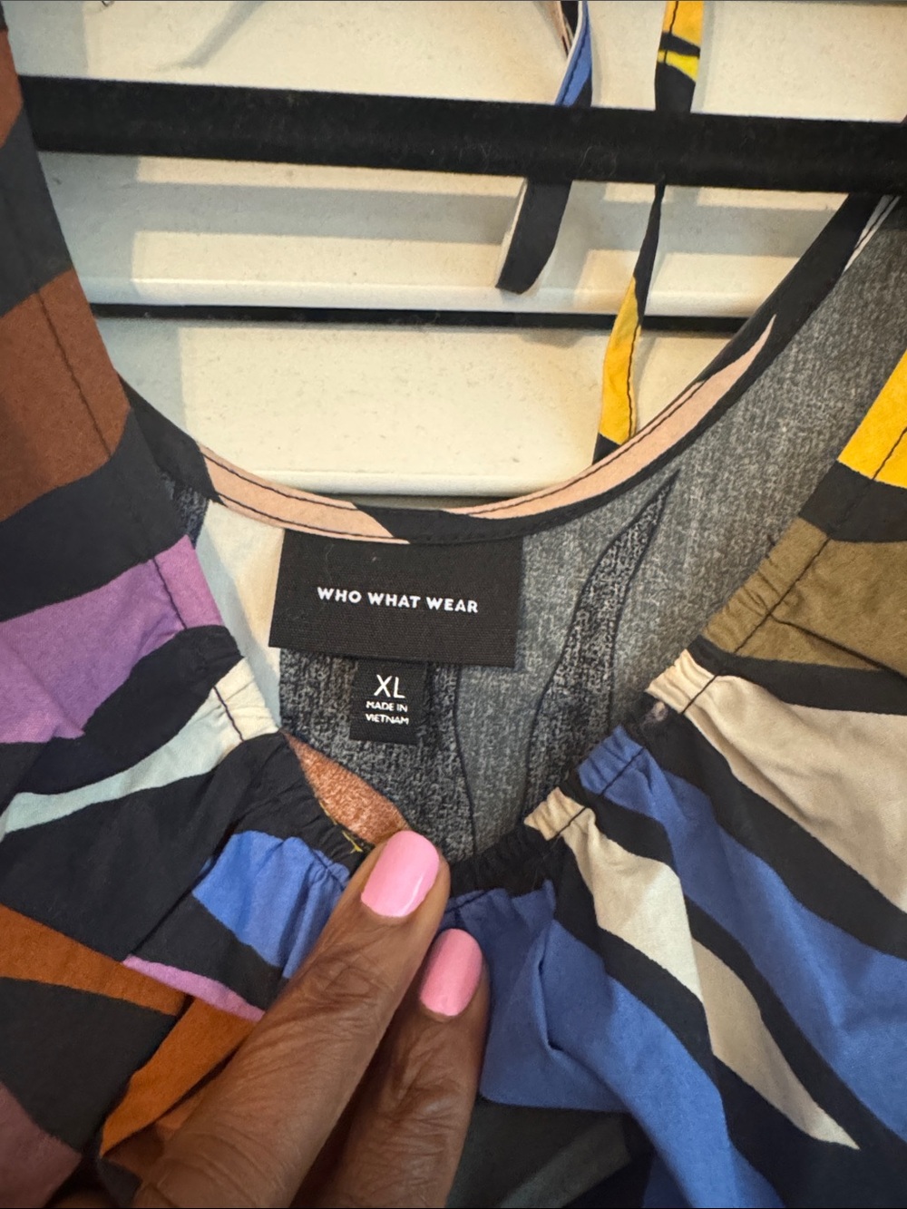 Who What Wear Multicolor Zebra-Print Midi Dress - Picture 6 of 6